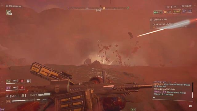 HELLDIVERS 2 - New Strategem? Neverending Orbital Precison Strike Gatling bug lol смотреть онлайн