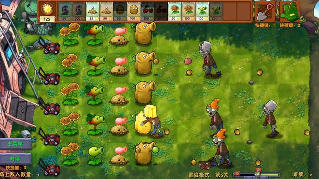 играю в PVZ гибрид МОД / Plants vs zombies правда на китайском😅 смотреть онлайн