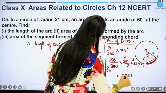 Ex 12.2 Q5 | Area related to circles | Chapter 12 | Class 10 Maths | NCERT смотреть онлайн
