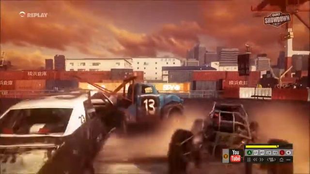XBOX 360, Codemasters DiRT SHOWDOWN games replay. RAMPAGE & 8 BALL, in Yokohama. DMG TITAN, NO FEAR смотреть онлайн