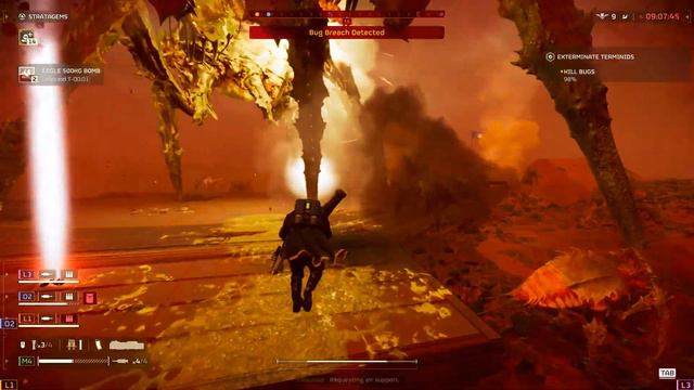 Danger close Eagle 500kg Bomb 4 | Helldivers 2 смотреть онлайн