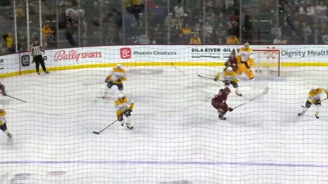 Ivan Prosvetov's awesome save on Sherwood in his first NHL win vs Predators (9 mar 2023) смотреть онлайн