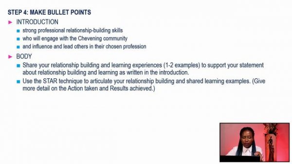 CHEVENING: Relationship Building and Shared Learning Essay