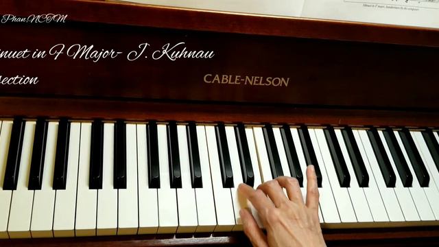 Minuet in F Major - Part 3: C section - Johann Kuhnau (1660-1722). Piano Tutorial смотреть онлайн