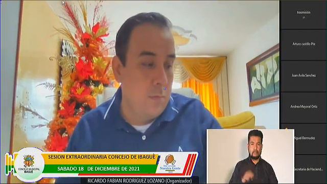 CONCEJO DE IBAGUÉ SESIÓN EXTRAORDINARIA SABADO 18 DE DICIEMBRE DE 2021 смотреть онлайн