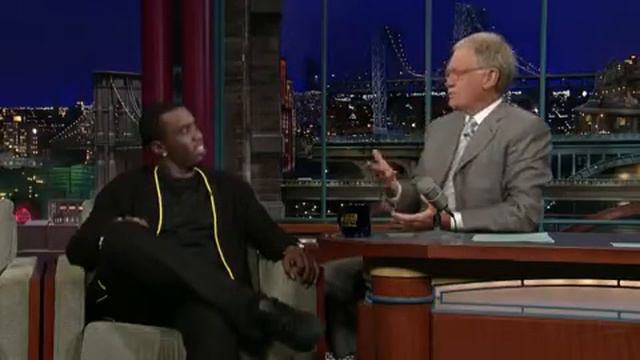 P. Diddy - Puff Daddy On David Letterman Showing A Pic With Him & MJ - Michael Jackson - Diddy