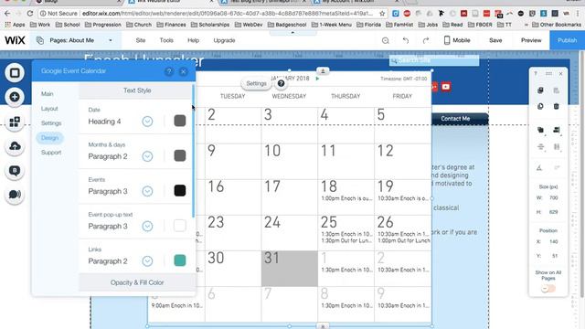 Embedding a Google Calendar onto a Wix Site смотреть онлайн