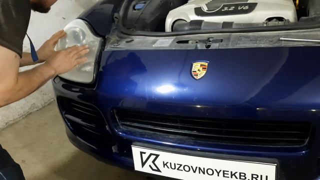 Porsche Cayenne полировка фар Kuzovnoyekb.ru