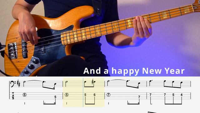 【Bass Tab】【#22】Happy Xmas War Is Over/John Lennon【Bass Cover】【4strings】【BassTab】【Transcription】