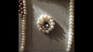 Вышивка цветка жемчугом. Техника жемчужного шитья. Вышивает Наталья Головицкая