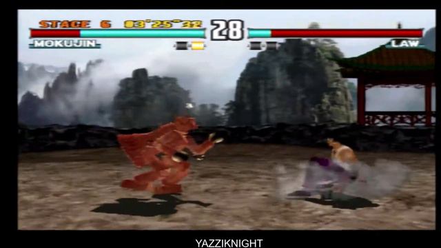 Mokujin in Arcade Mode - Tekken 3 | PS1 смотреть онлайн