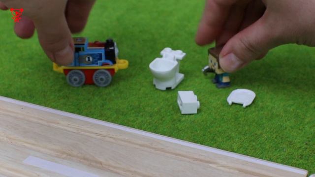 Trains for kids toys Thomas meets Steve Minecraft смотреть онлайн