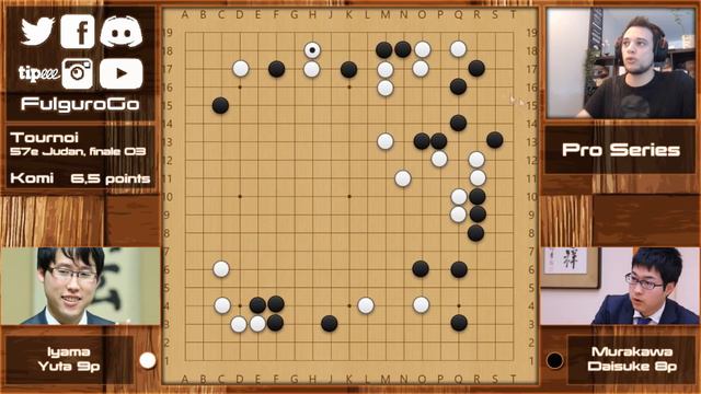 Pro Series - Iyama Yuta 9P VS Murakawe Daisuke 8P - 57e Judan Match 03 #54 | Jeu de Go смотреть онлайн