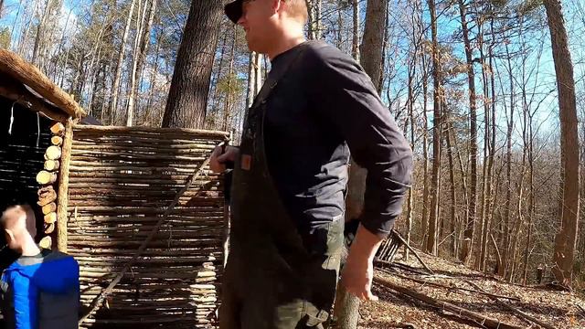 1 Year in Log Cabin Survival Shelter (Building, Camping, Repairing Bushcraft Shelter) смотреть онлайн