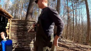 1 Year in Log Cabin Survival Shelter (Building, Camping, Repairing Bushcraft Shelter)