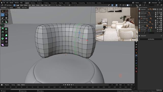 024_Modeling Round Chair