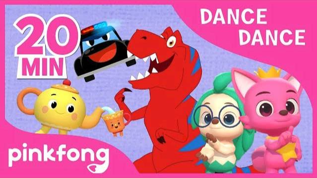 Tyrannosaurus-Rex and more | Dance Dance | +Compilation | Pinkfong Dance Along for Children смотреть онлайн