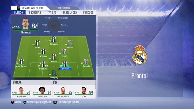 Formação Da Juventus No FIFA 19 ! смотреть онлайн