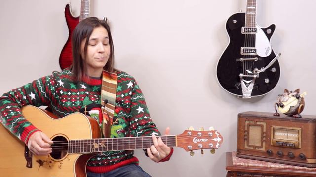 HOW TO PLAY - Silent Night Guitar Lesson Beginner смотреть онлайн