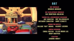 Cars (2006) First Half of End Credits (Widescreen version)