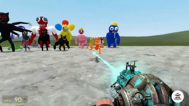 cartoon cat vs all rainbow friends (GMOD) смотреть онлайн