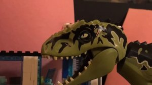 Lego Jurassic world: Giganotosaurus vs Therizinosaurus! (Stop motion movie!)