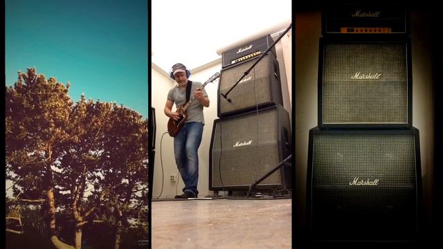 Playing guitar through a cranked Lemmy Marshall Stack! смотреть онлайн