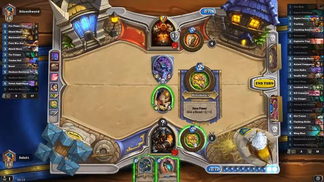 Hearthstone Witchwood - Dinomancy Hunter vs Quest Tank Warrior - Ft. DK Rexxar & Zombeasts смотреть онлайн