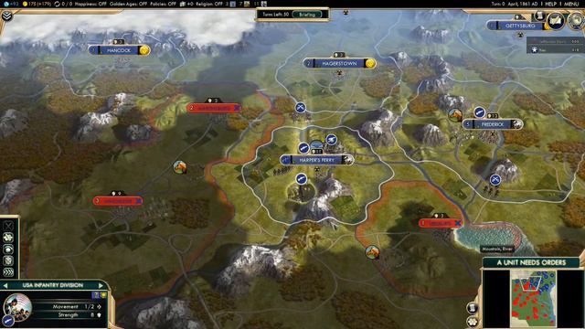 Civilization V : Americain civil war scenario ( Union) смотреть онлайн
