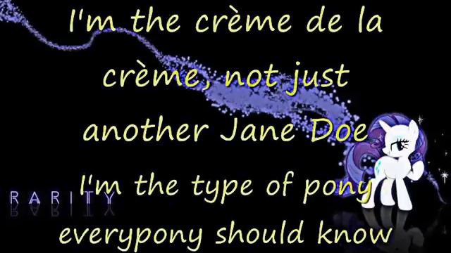 Becoming popular - The pony everypony should know - Rarity MLP lyrics смотреть онлайн