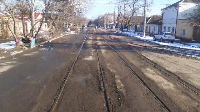 Николаев, от Декабристов до Центрального рынка на трамвае смотреть онлайн