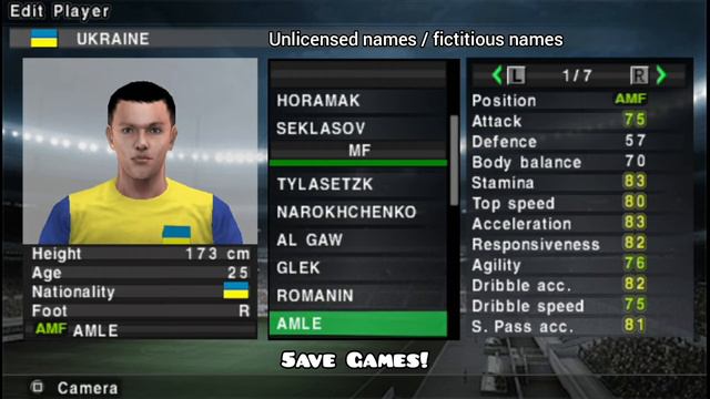 PES 2011 UKRAINE All National Team Players (Europe B) Pro Evolution Soccer PS2 ⚽️ смотреть онлайн