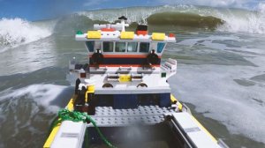 Lego Boat Sinks in Ocean Wave Assault