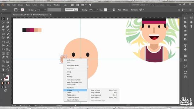 16.تصميم الشخصيات الكرتونية Adobe Illustrator смотреть онлайн