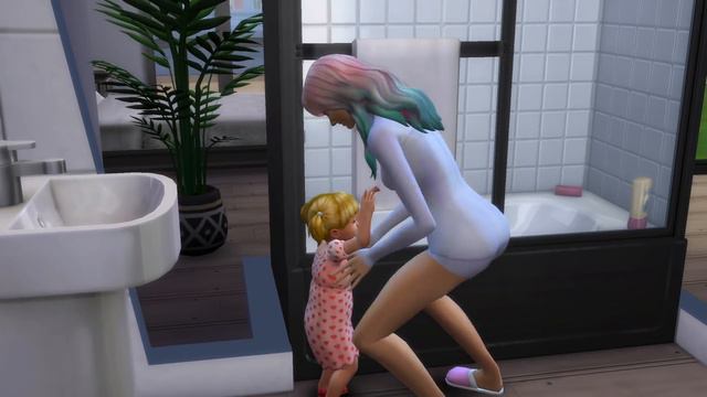 Mom Family Morning Routine in Sims 4 with Baby Goldie - Titi Plus смотреть онлайн