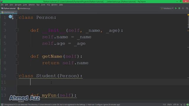 68.Python tutorial - constructor with inheritance - الوراثة смотреть онлайн