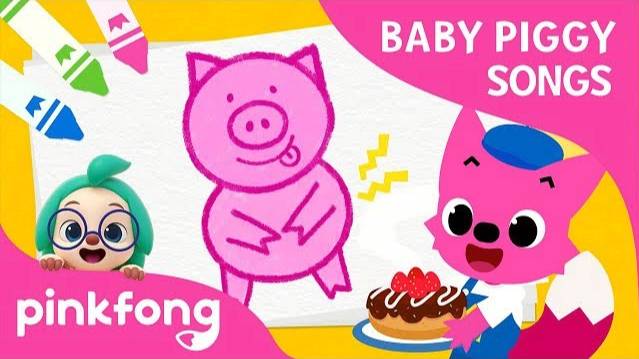 Drawing Baby Piggy | Baby Piggy Songs | Pinkfong Songs for Children смотреть онлайн