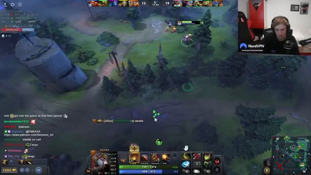 Nemesis plays Dota 2 (Coached by Rangerzx - Day 7) смотреть онлайн