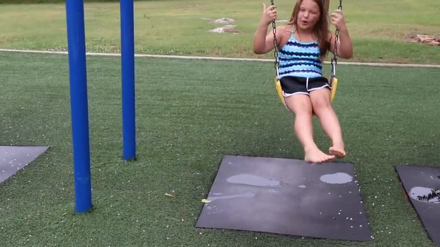 The FLOOR Is LAVA At The Splash Pad Water Park Playground For Kids