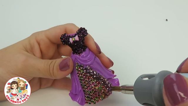 Magiclip doll Rapunzel Custom made dress with Crystals | Diy Tutorial смотреть онлайн