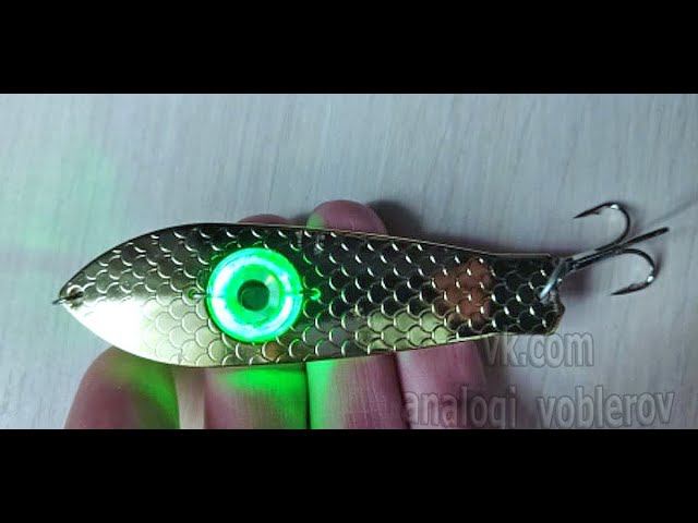 Копия Блесны - Kuusamo Professor 2 - Светящийся глаз на батарейке (90мм / 30гр.) #lure