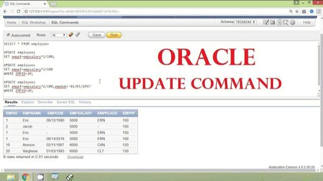 Oracle Tutorial - Update Statement смотреть онлайн