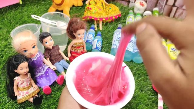 Slime competition Jelly slime VS Normal slime making/Barbie show tamil смотреть онлайн