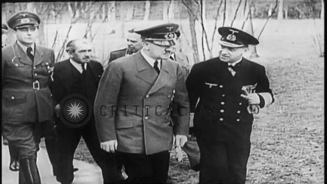 Adolf Hitler Meets Several Children And Hermann Goering Stands With Him In Russia...HD Stock Footag