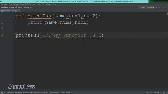 32.Python tutorial Default Parameter الافتراضي смотреть онлайн