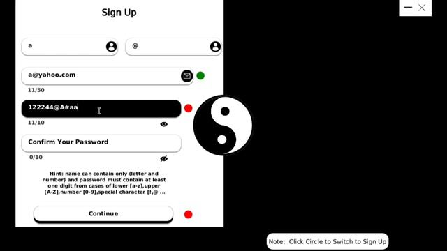 User Credential Validation Responsive Demo JavaFX UI смотреть онлайн