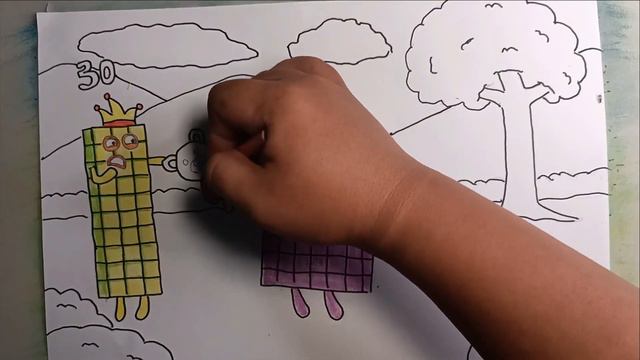 Numberblocks 50 and 60 fighting over dolls | Numberblocks fanmade coloring story смотреть онлайн