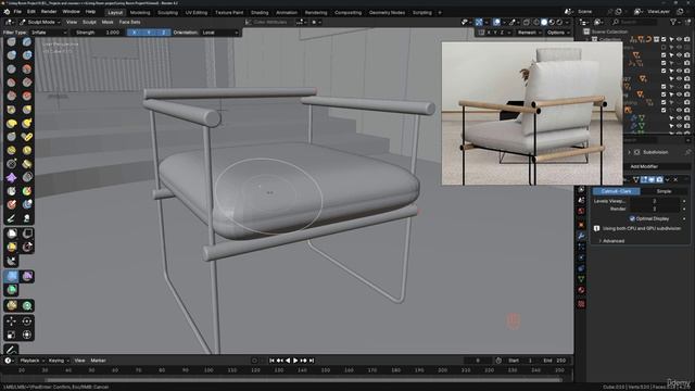 023_Modeling Modern Minimalist Chair Design