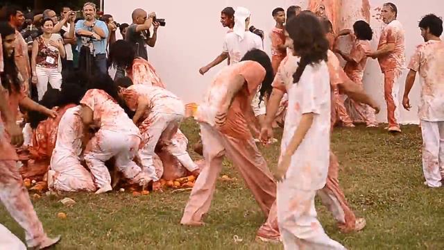 Hermann Nitsch, Aktion 135, XI Bienal de la Habana 2012 смотреть онлайн