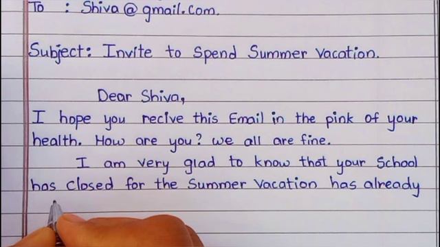 Write an EMAIL To Your Friend Inviting Him/Her To Spend Summer Vacation || Powerlift Essay Writing смотреть онлайн
